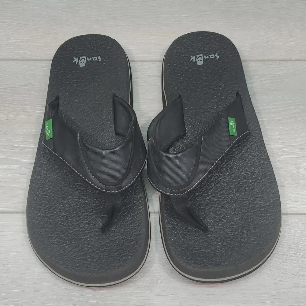 Sanuk Mens Comfort Sandals Flip Flop Flats shoes sz 8